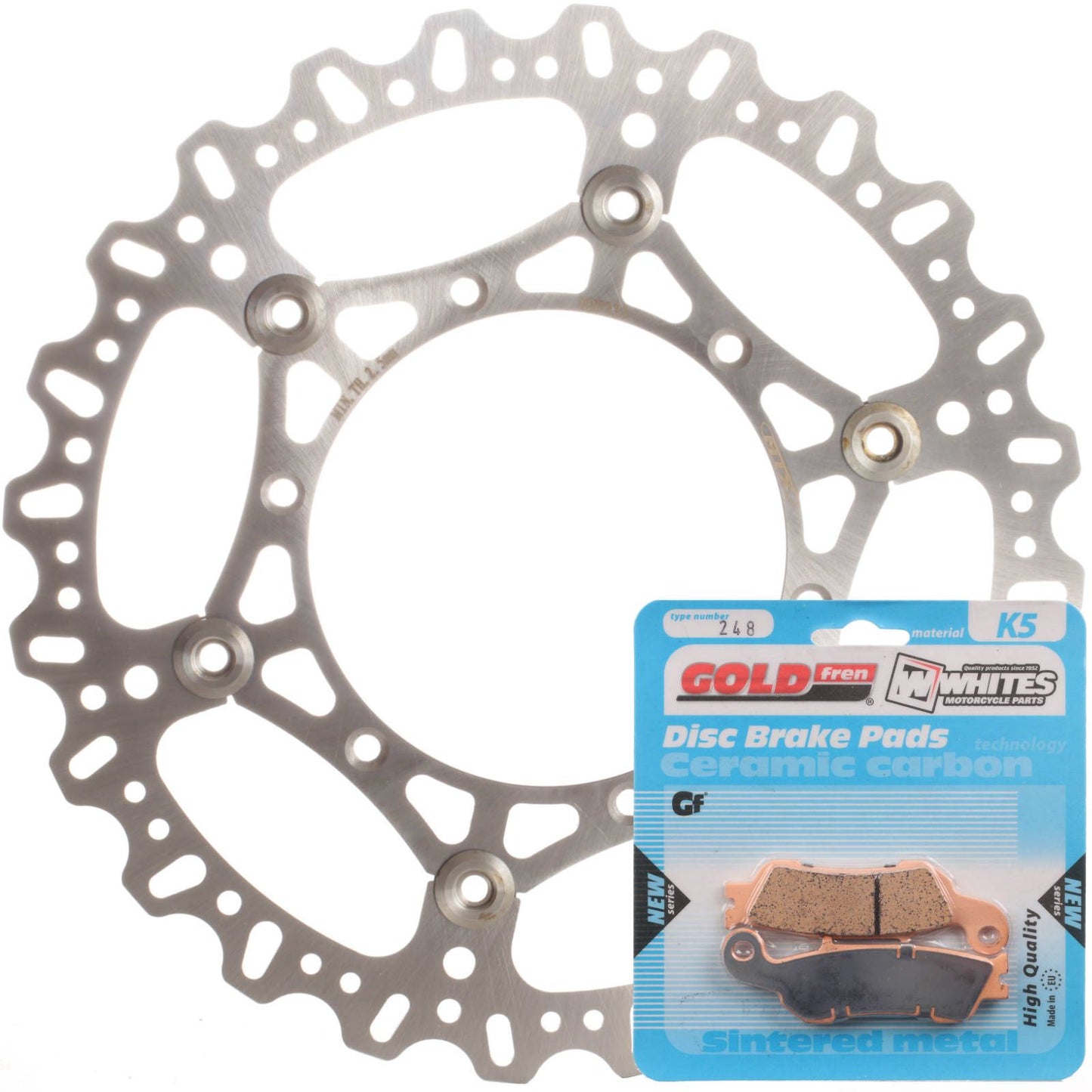 BRAKE ROTOR & PAD FRONT KIT - YAM YZ125 17-20 #MDKF07019