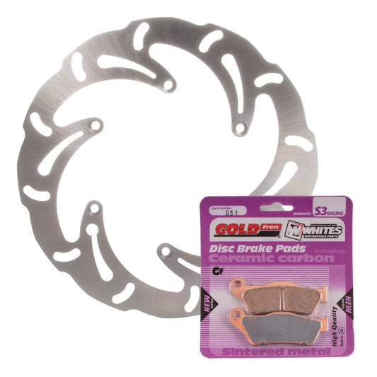 BRAKE ROTOR & PAD FRONT KIT - KTM 250 SX-F 05-06 - WAVE #MDKF08004