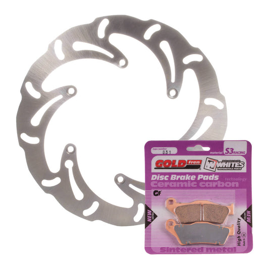 BRAKE ROTOR & PAD FRONT KIT - KTM 250 SX-F 05-06 - WAVE #MDKF08004