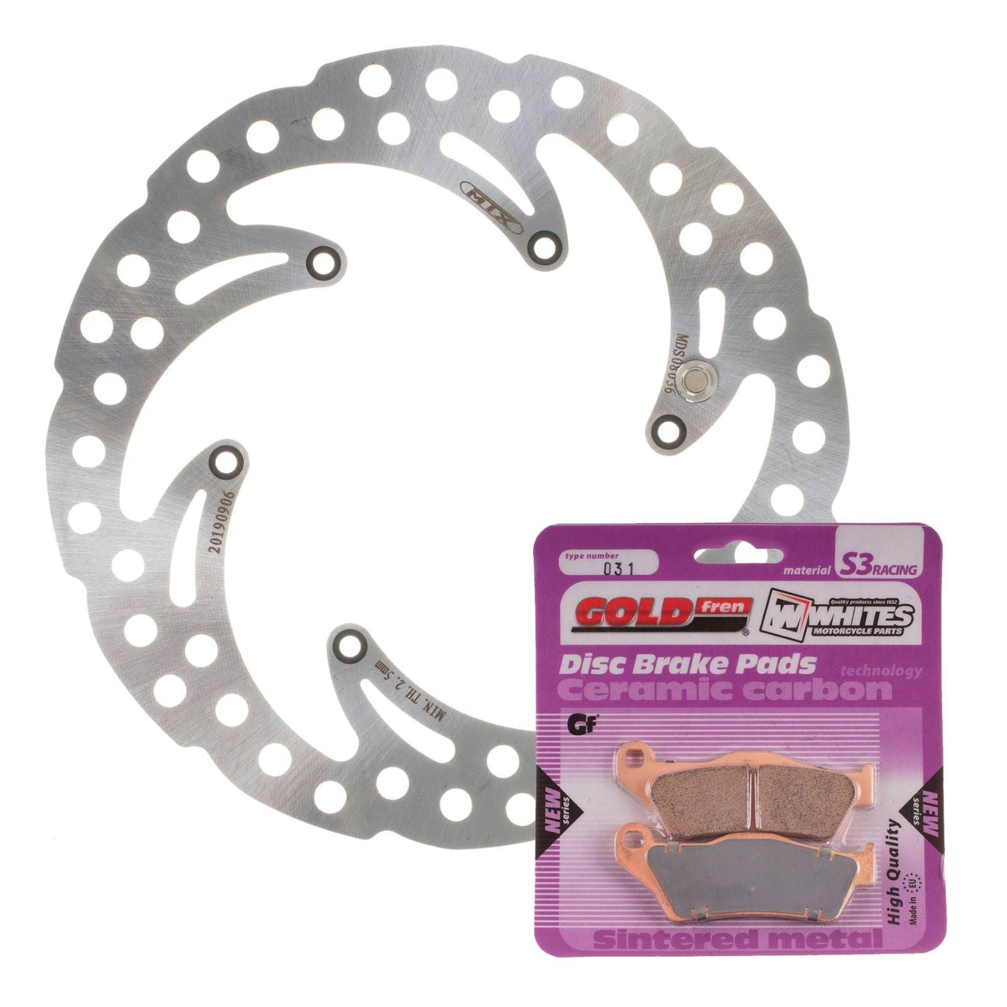 BRAKE ROTOR & PAD FRONT KIT - KTM 250 SX-F 05-06 - WAVE #MDKF08005