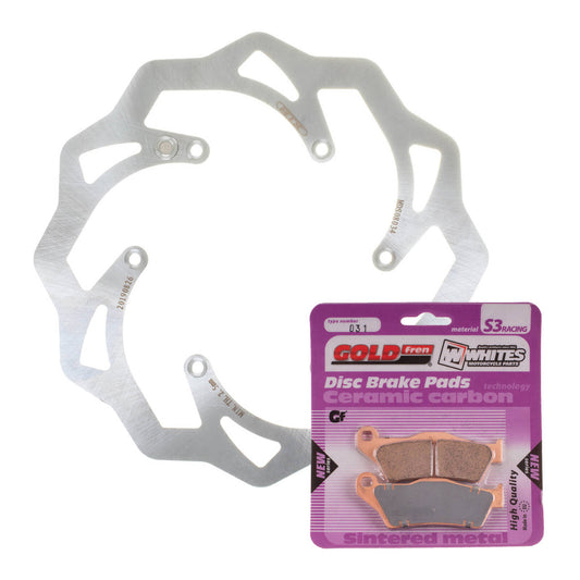 BRAKE ROTOR & PAD FRONT KIT - KTM 250 SX-F 07-19 - WAVE #MDKF08006