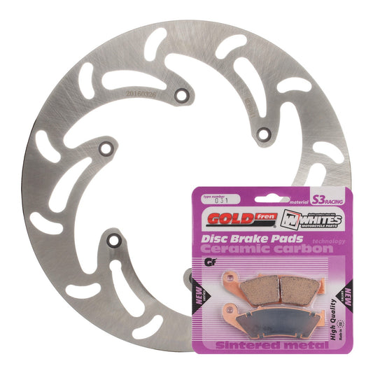 BRAKE ROTOR & PAD FRONT KIT - KTM 300 EXC 98-03 #MDKF08008