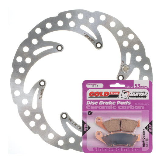 BRAKE ROTOR & PAD FRONT KIT - KTM 300 EXC 98-03 - WAVE #MDKF08010