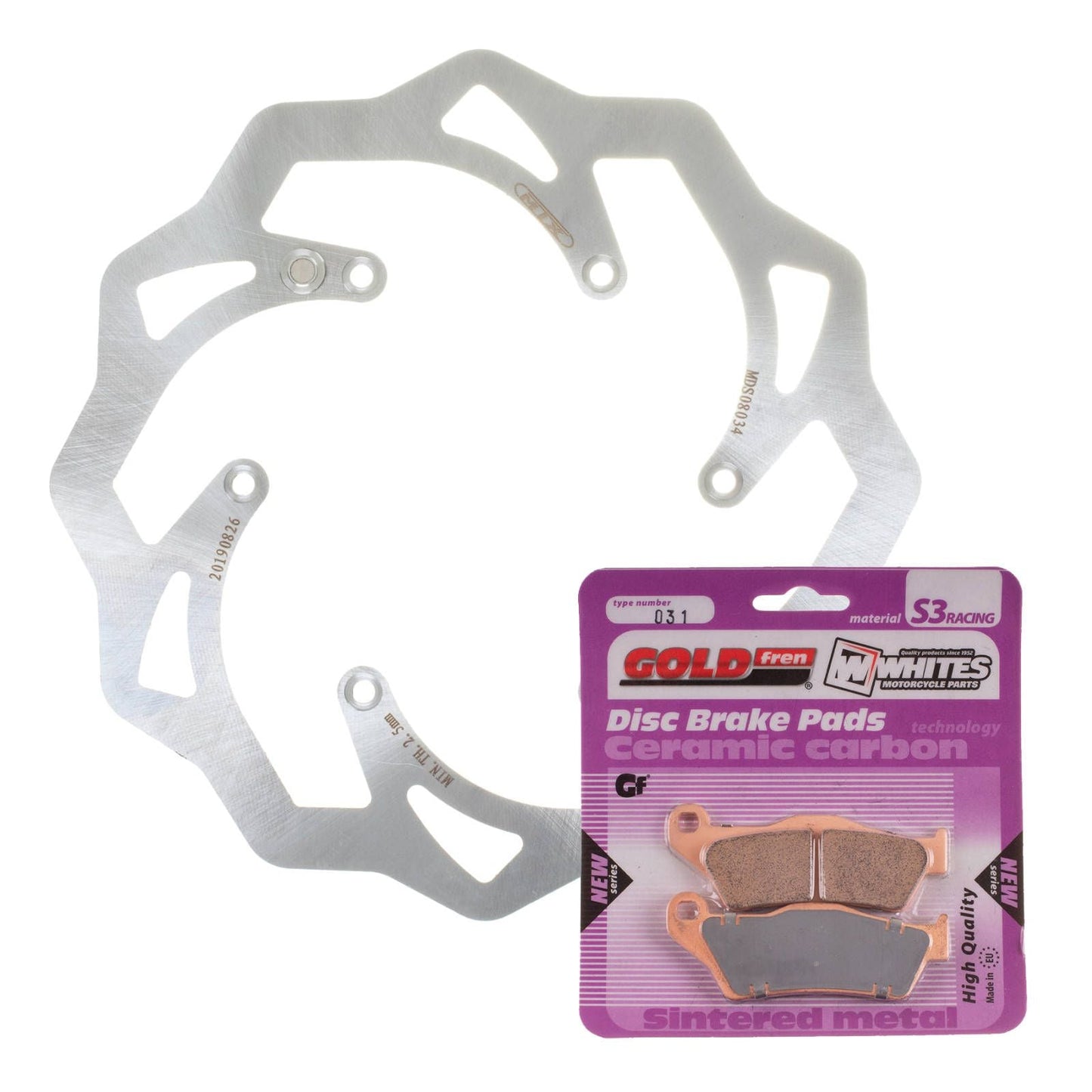 BRAKE ROTOR & PAD FRONT KIT - KTM 300 EXC 04-17 - WAVE #MDKF08011