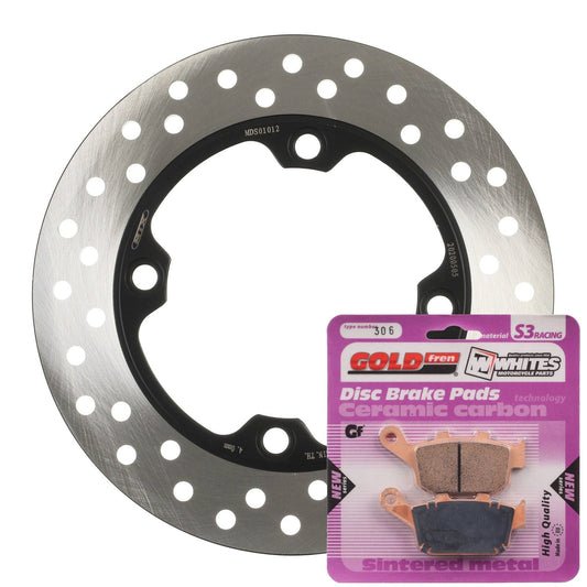 BRAKE ROTOR & PAD REAR KIT - HON CBR250R 11-15 #MDKR01005