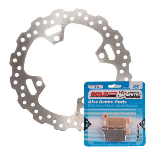 BRAKE ROTOR & PAD REAR KIT - KAW KX250F 04-15 - WAVE #MDKR03002