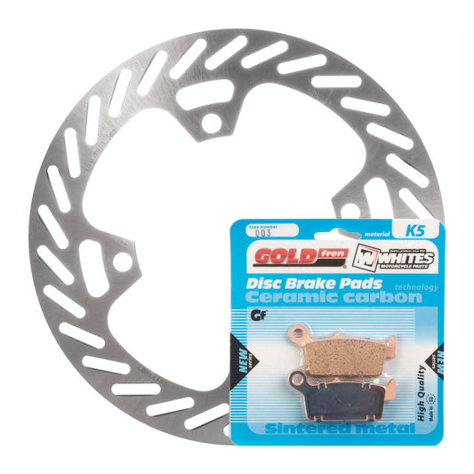 BRAKE DISC & PAD REAR KIT - KAW KX125 03-08