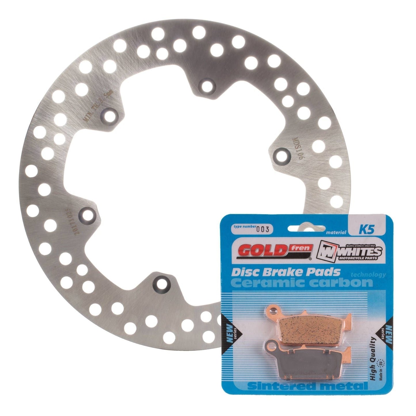 BRAKE ROTOR & PAD REAR KIT - SUZ DRZ400E 00-20 #MDKR05009