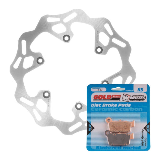 BRAKE ROTOR & PAD REAR KIT - YAM YZ250F 20 - WAVE #MDKR07009