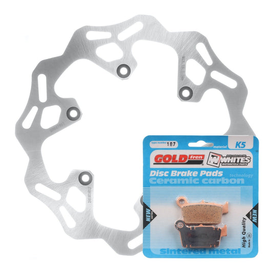 BRAKE ROTOR & PAD REAR KIT - YAM YZ450F 18-19 - WAVE #MDKR07013