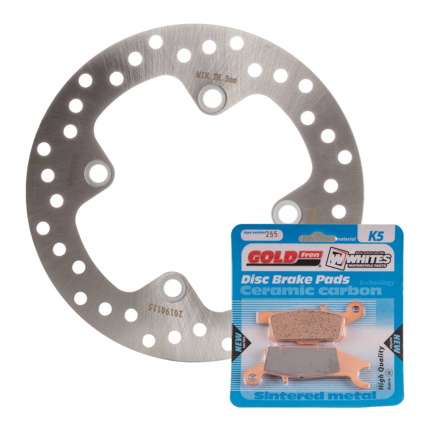 BRAKE ROTOR & PAD REAR KIT - YAM YFM700FA 07-13 #MDKR07027L