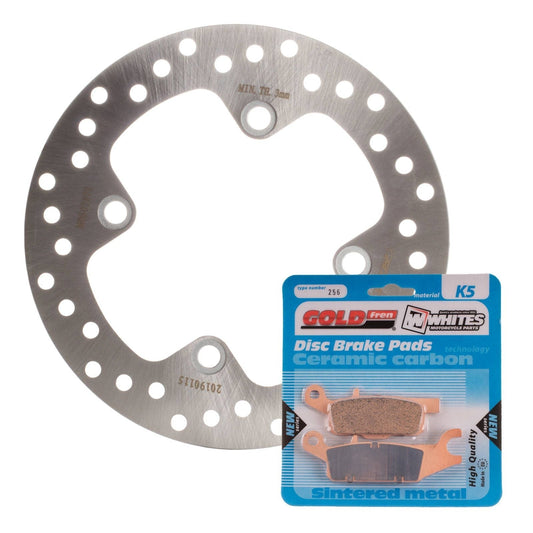 BRAKE ROTOR & PAD REAR KIT - YAM YFM700FA 07-13 #MDKR07027R