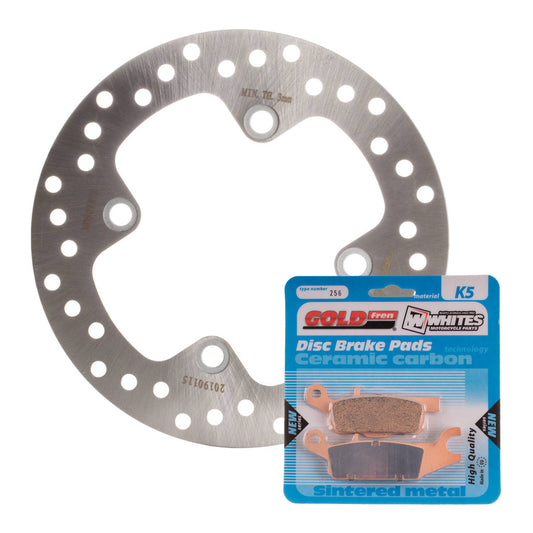 BRAKE ROTOR & PAD REAR KIT - YAM YFM700FA 07-13 #MDKR07027R