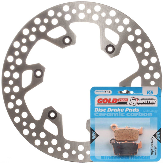 BRAKE ROTOR & PAD REAR KIT - YAM YZ125 03-20 #MDKR07028