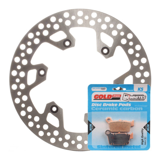 BRAKE ROTOR & PAD REAR KIT - YAM YZ125 08-20 - WAVE #MDKR07029