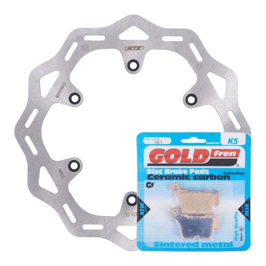 BRAKE ROTOR & PAD REAR KIT - KTM 85 SX 11-19 - WAVE #MDKR08006