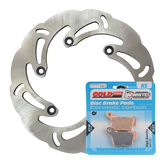 BRAKE ROTOR & PAD REAR KIT - KTM 350 EXC-F 11-19 - WAVE #MDKR08015