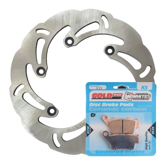 BRAKE ROTOR & PAD REAR KIT - KTM 450 EXC 03 - WAVE #MDKR08017