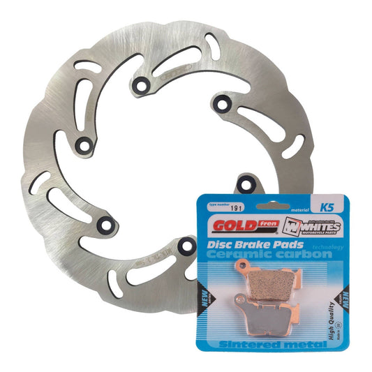 BRAKE ROTOR & PAD REAR KIT - HUS FE350 14-17 - WAVE #MDKR09003