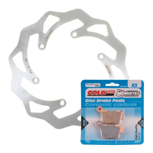 BRAKE ROTOR & PAD REAR KIT - HUS FE350 14-17 - WAVE #MDKR09004