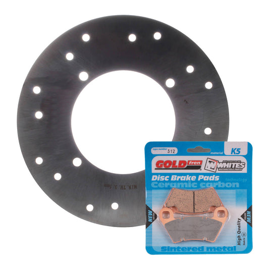 BRAKE ROTOR & PAD REAR KIT - POL ACE 570 HD 16-18 #MDKR18001