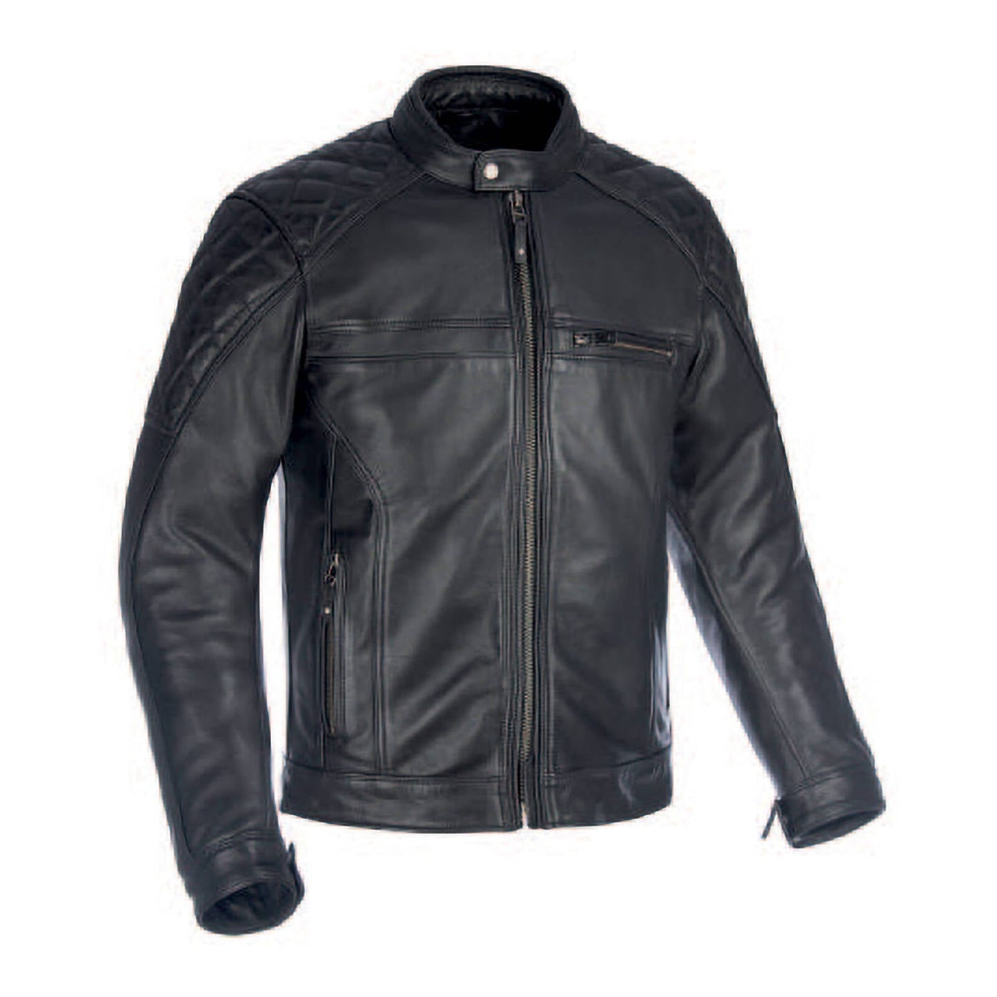 OXFORD ROUTE 3 2.0 MENS LEATHER JACKET BLK