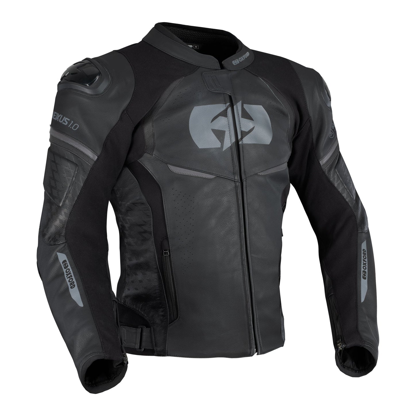 Oxford Nexus 1.0 Men's Leather Jacket - Stealth Black (XL/52)