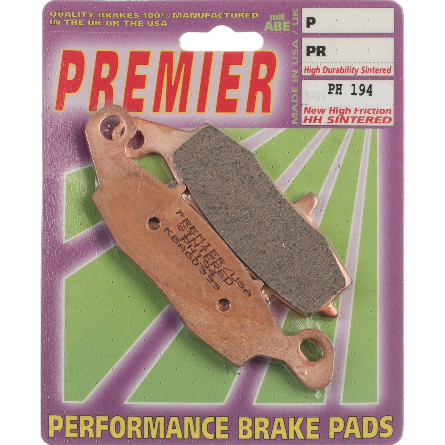 PREMIER BRAKE PADS HI-PERF SINT PH194 - KAW | SUZ #PBPH194