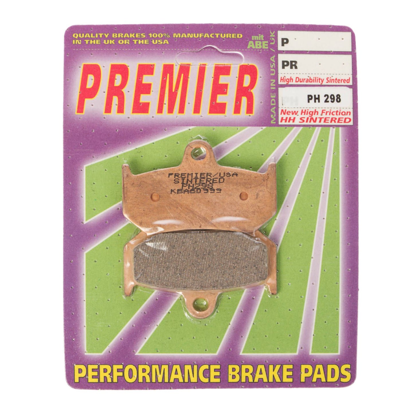 PREMIER BRAKE PADS HI-PERF SINT PH298 - MV #PBPH298