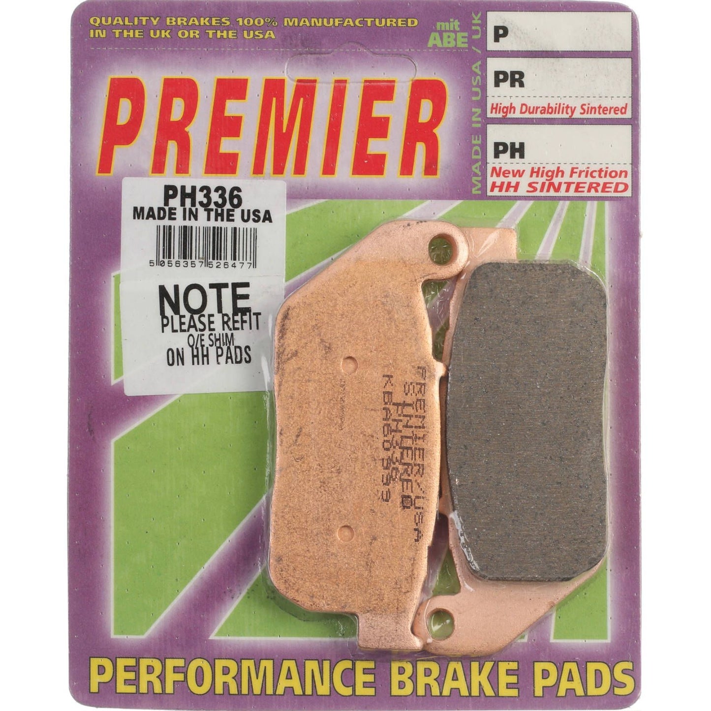 PREMIER BRAKE PADS HI-PERF SINT PH336 - HD #PBPH336