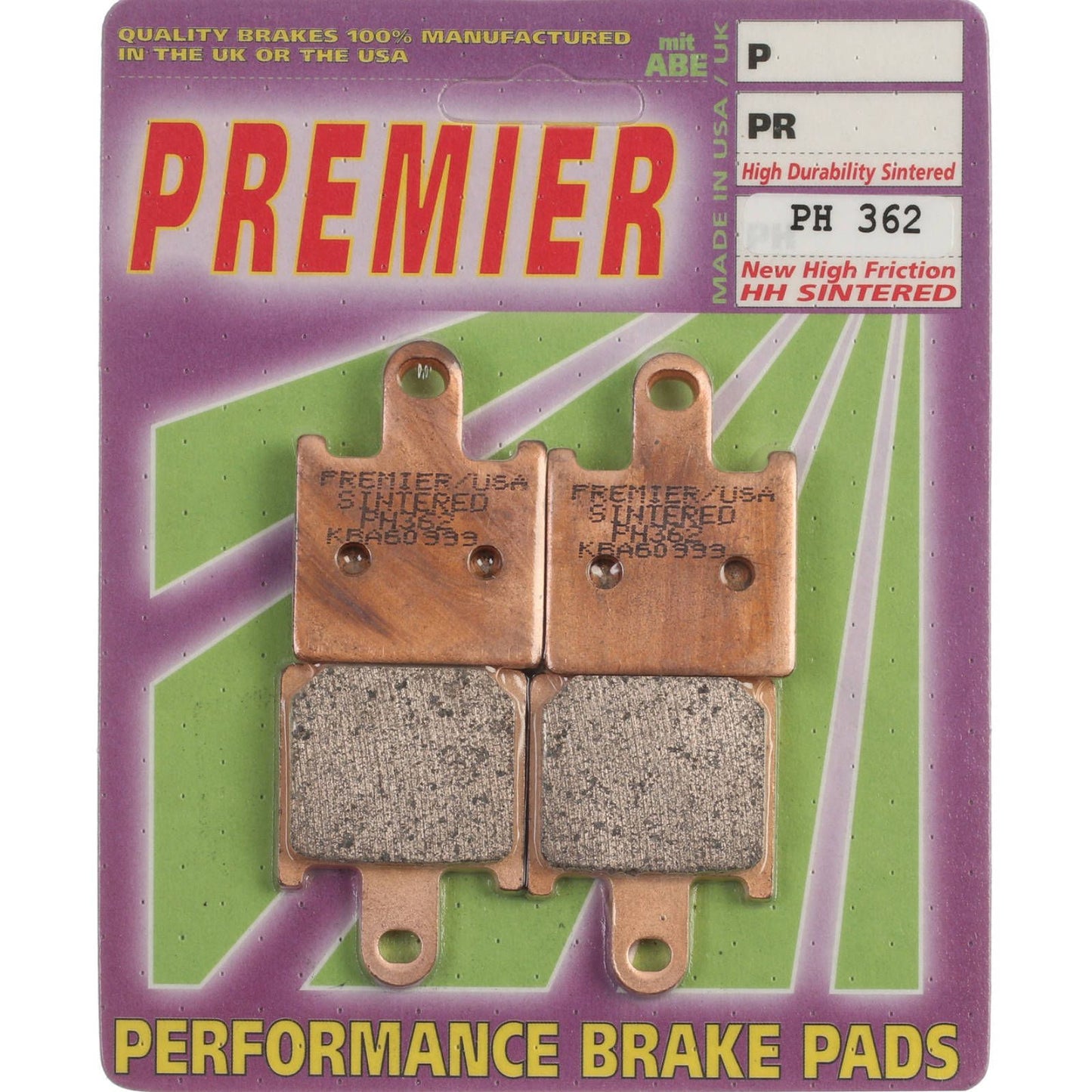 PREMIER BRAKE PADS HI-PERF SINT PH362 - KAW #PBPH362