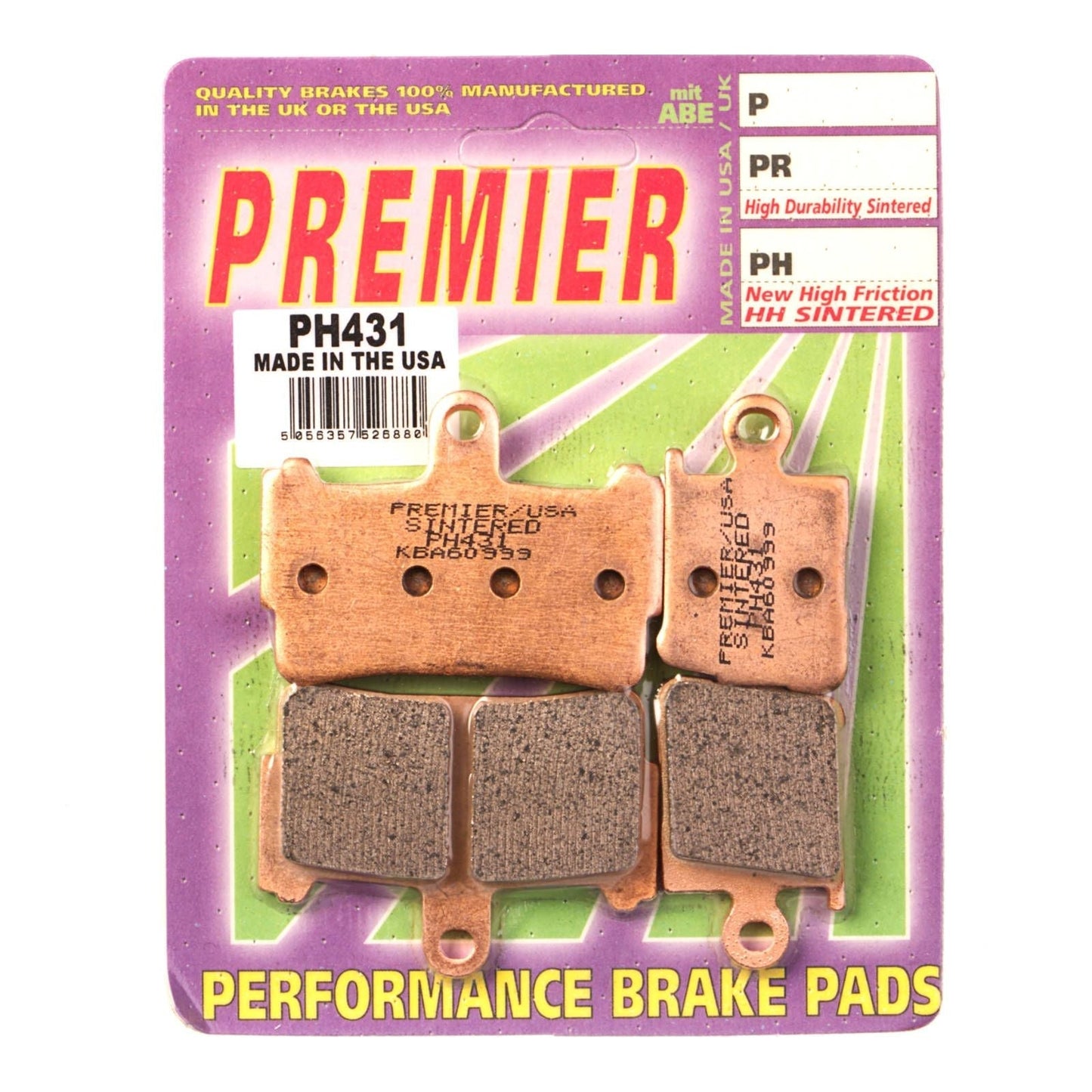 PREMIER BRAKE PADS HI-PERF SINT PH431 - HON #PBPH431