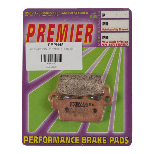 PREMIER BRAKE PADS HI-PERF SINT PH045 HON | KAW | SUZ | YAM #PBPH45