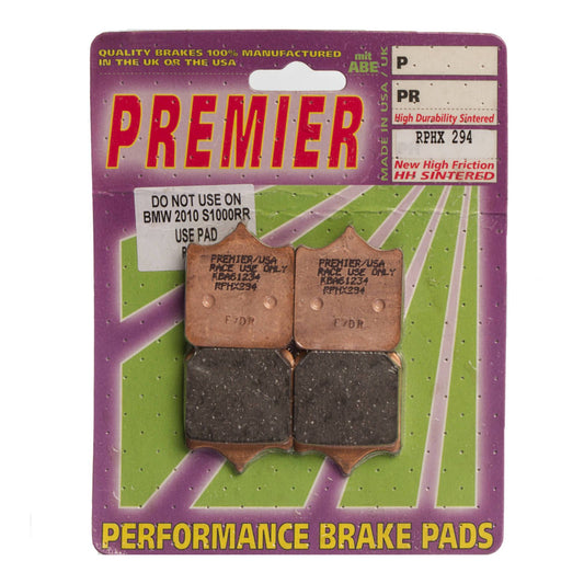 PREMIER BRAKE PADS RPHX294 RACING Sint Bronze/Tungsten/Moly