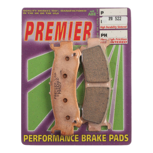 PREMIER BRAKE PADS FULL SINTERED PR522 - HON #PBPR522