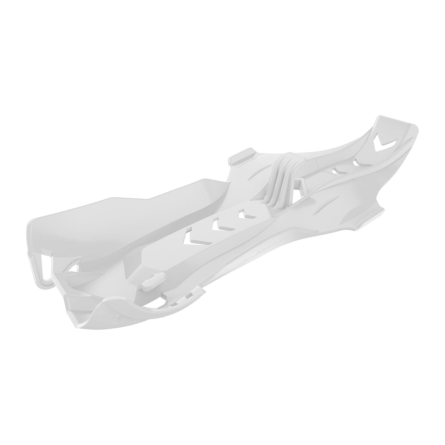 POLISPORT FORTRESS SKID PLATE W/ LINKAGE CVR KTM/HUSQ - WHT #PS8469000003