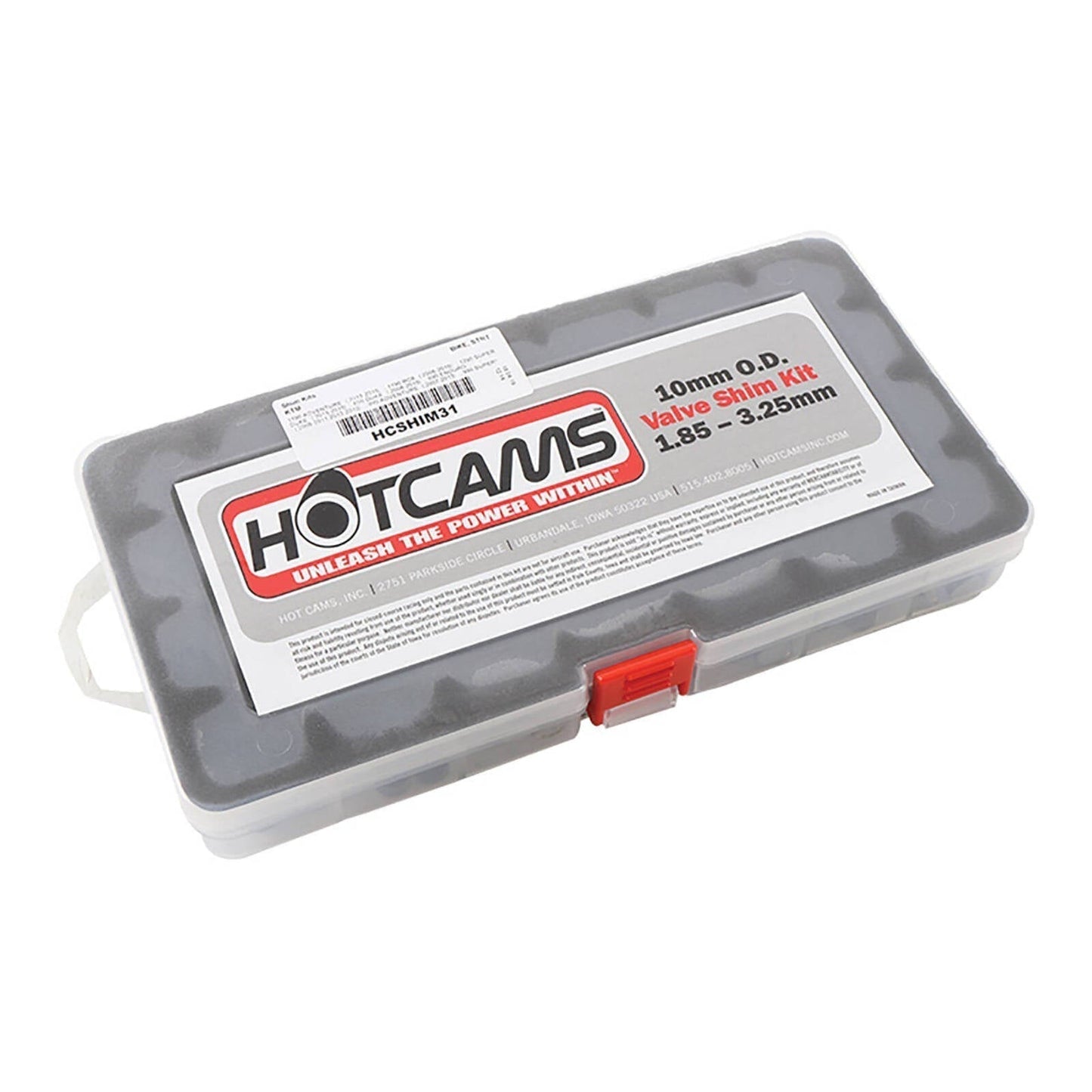 HOT CAM SHIM KIT 10.00mm (1.85mm-3.25mm in .05mm - 3 ea) 1b
