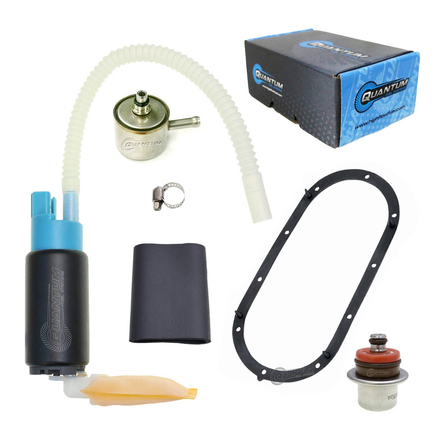 QUANTUM IN-TANK EFI FUEL PUMP W/REGULATOR  TANK SEAL FILTER #QFHFP382HDRTF