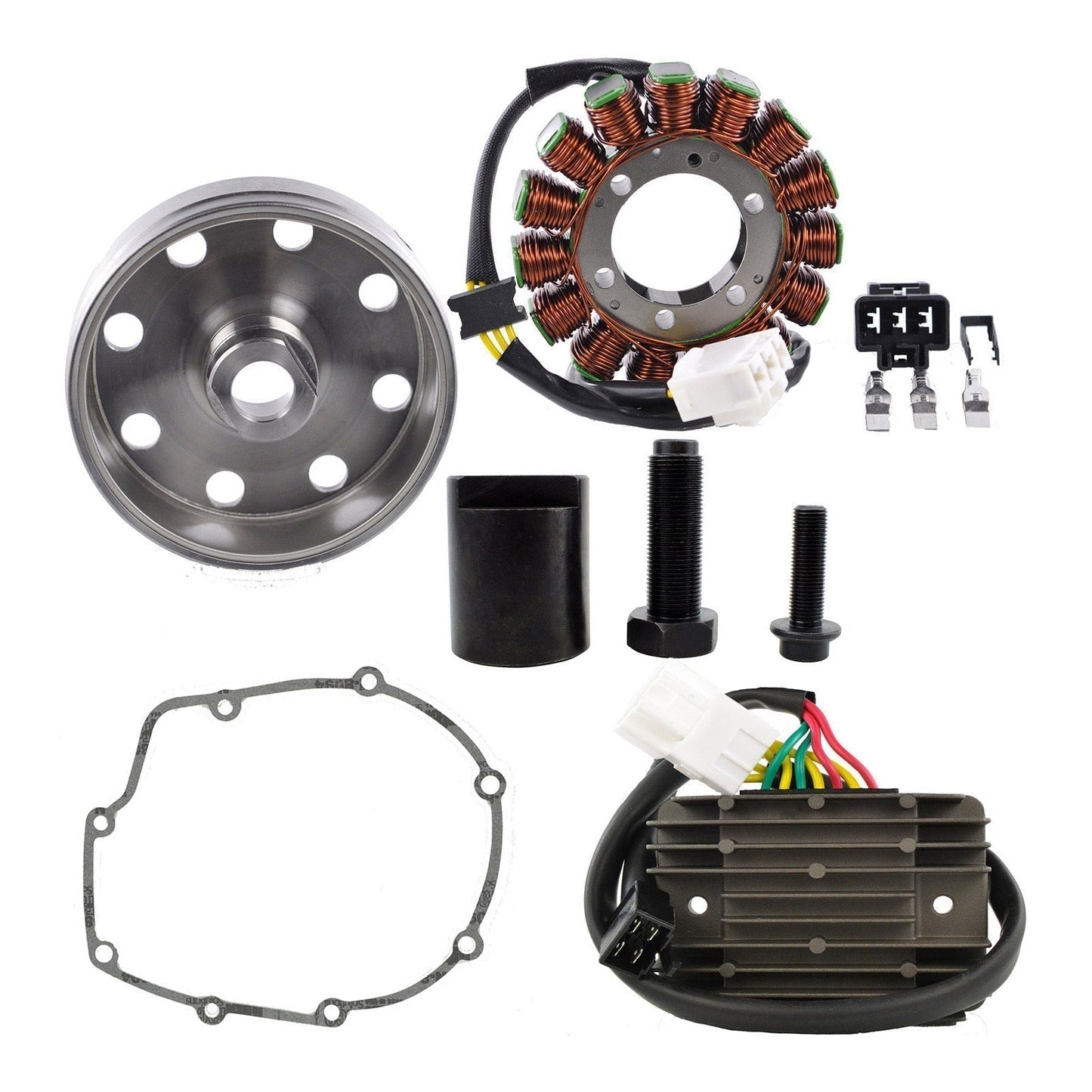 STATOR + KOKUSAN FLYWHEEL + REG + PULLER KIT (RMS900-103809) #RMS900103809