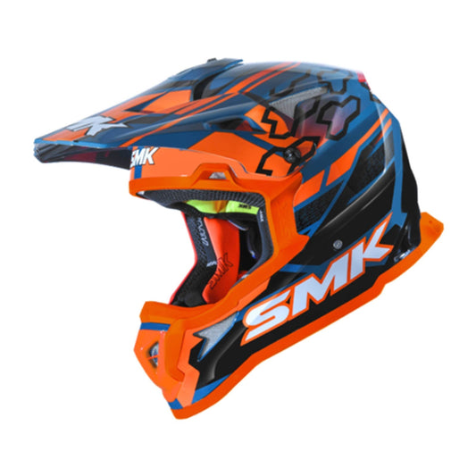 SMK ALLTERRA HELMET - TRIBOU BLUE / ORANGE