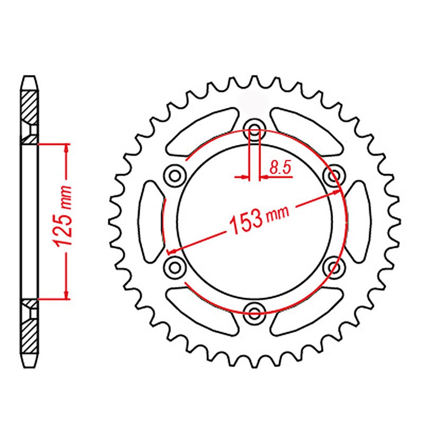 SPKT REAR OE STEEL 210 50T #520