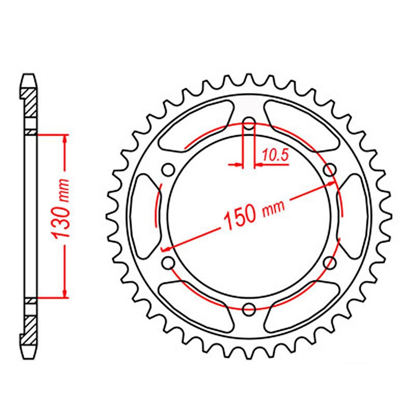 SPKT REAR OE STEEL 0T #525