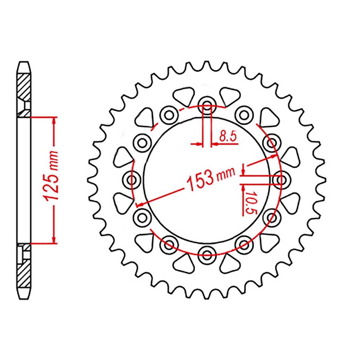 SPKT REAR OE STEEL 2 / 1T #5