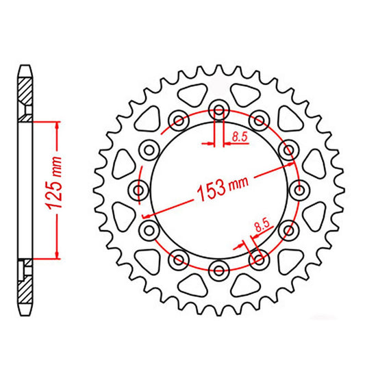 SPKT REAR OE STEEL 2T #5.5mm