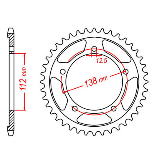 SPKT REAR OE STEEL 04T #525