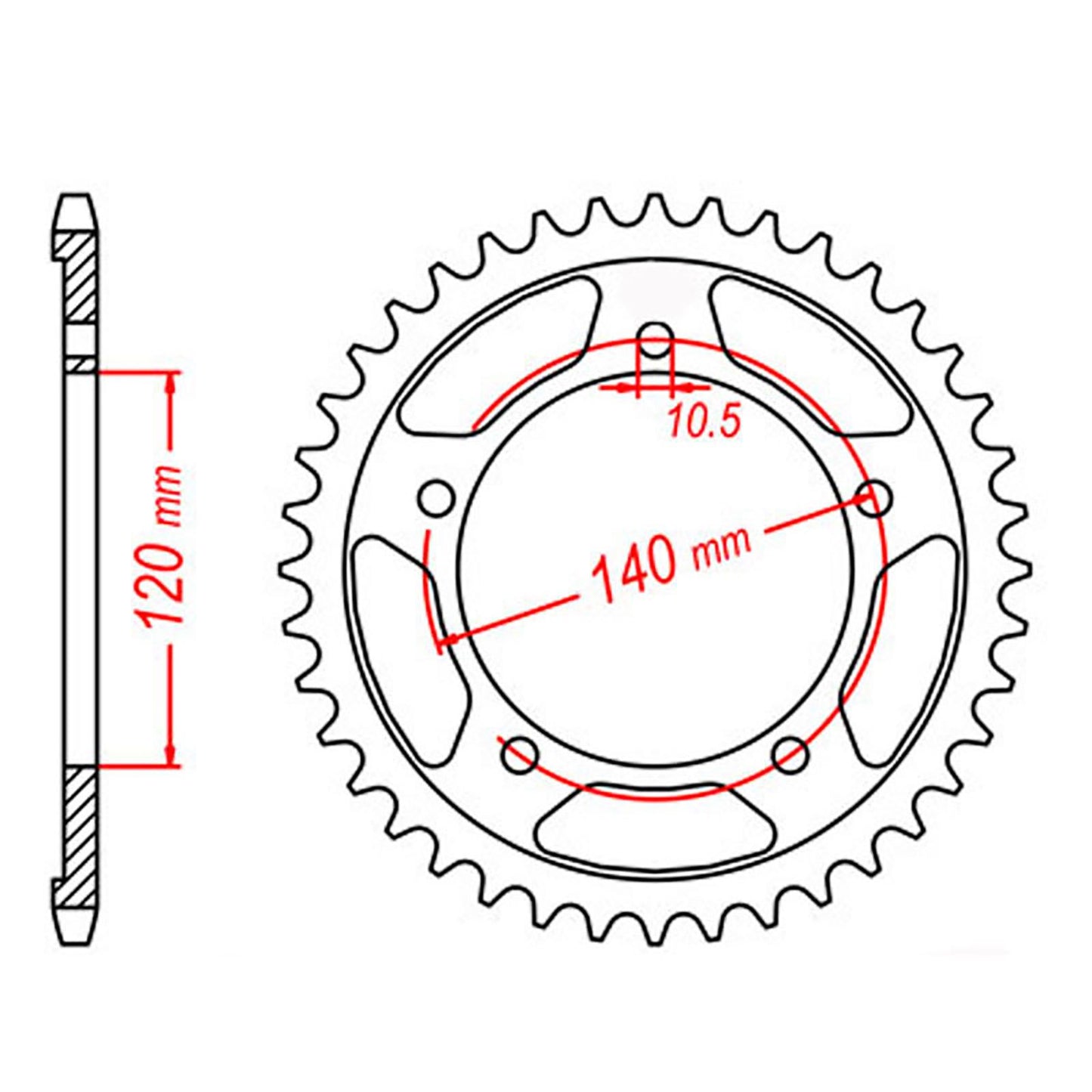 SPKT REAR OE STEEL 1792 47T #525