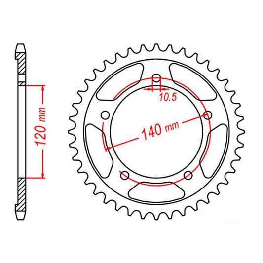 SPKT REAR OE STEEL 1792 48T #525