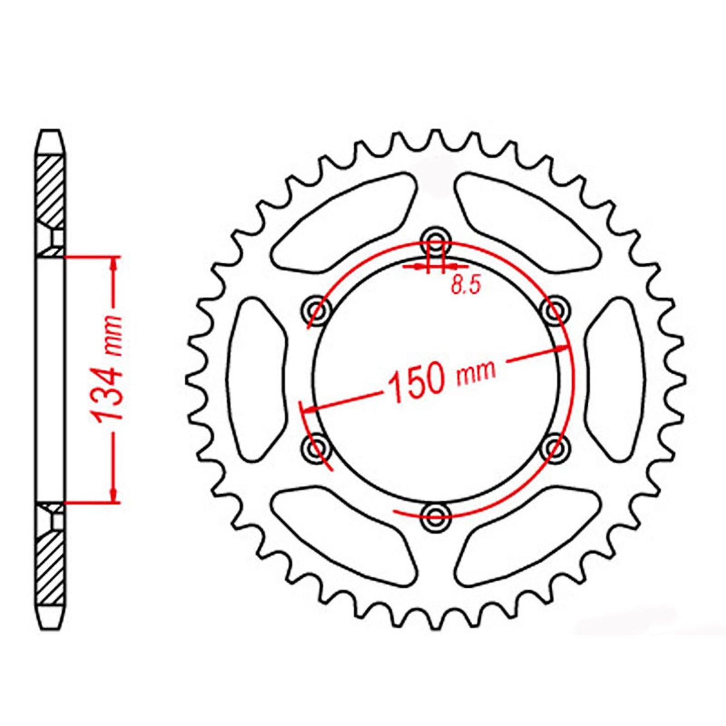 SPKT REAR OE STEEL 460 50T #520