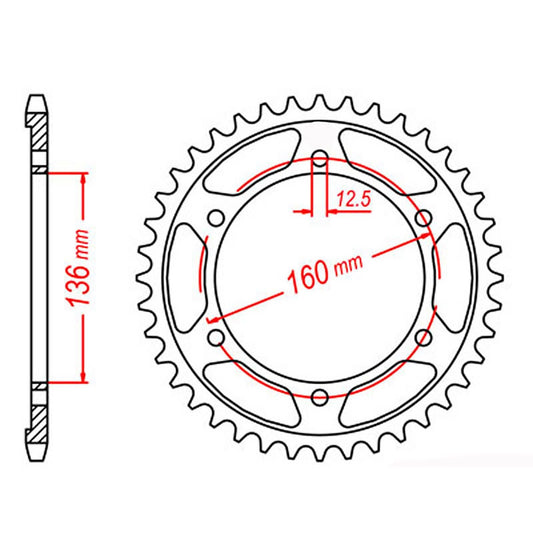 SPKT REAR OE STEEL6T #6