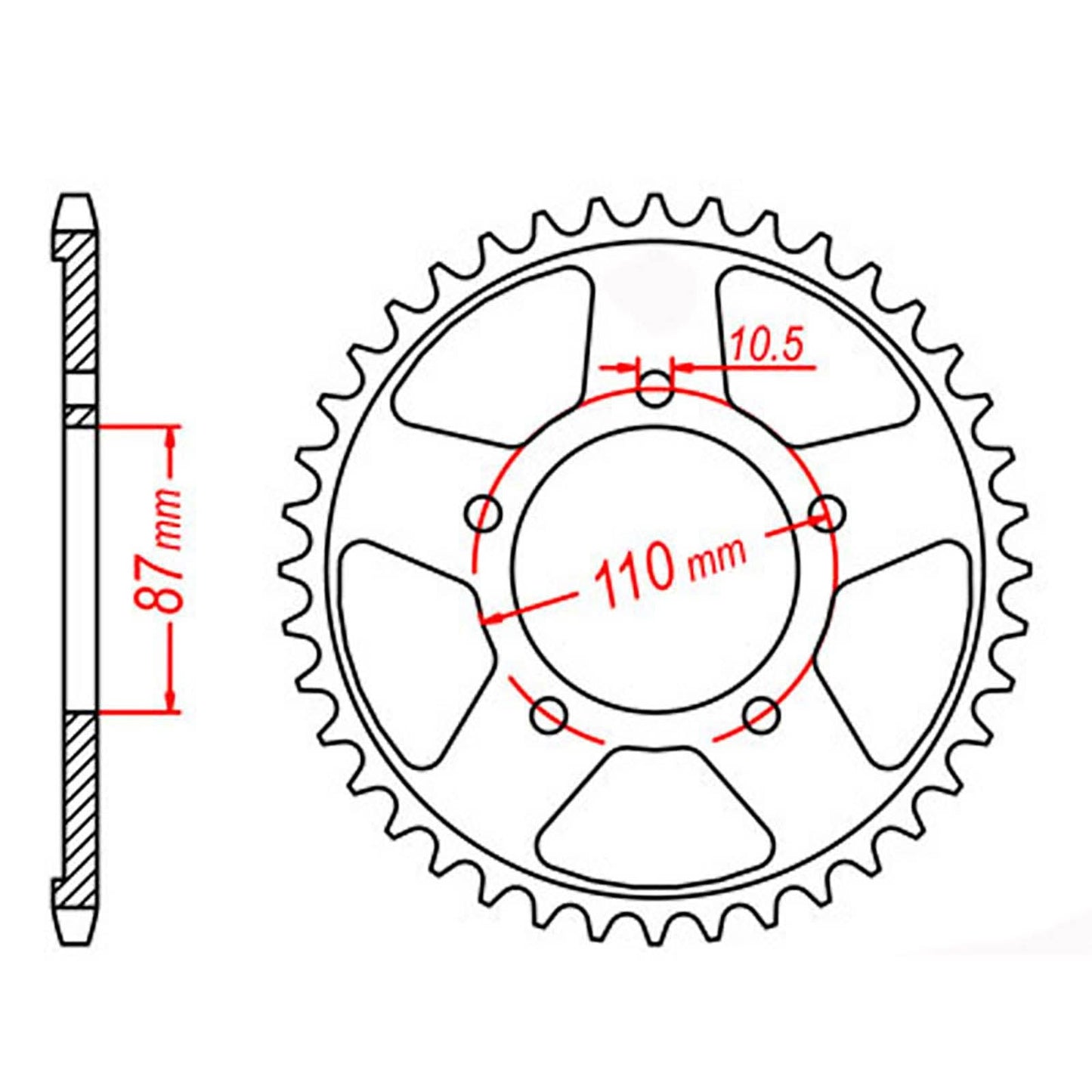 SPKT REAR OE STEEL 829 46T #530